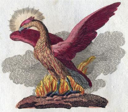 Der Phönix in einer Darstellung von F. J. Bertuch, 1806