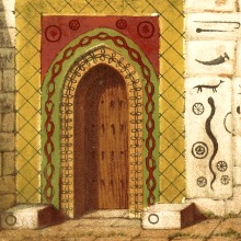 Eingang zum Tempel des Sheikh Adi in Lalish  - ewigeweisheit.de