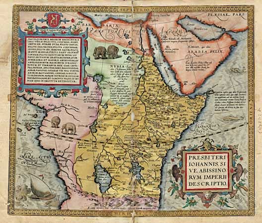 Karte des äthiopischen Reiches Priesterkönigs Johannes – ewigeweisheit.de