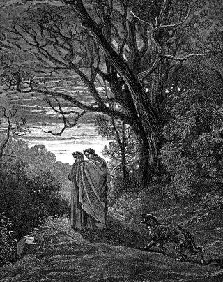 Dante trifft auf Vergil. Illustration von Gustave Doré (1832-1883) – ewigeweisheit.de