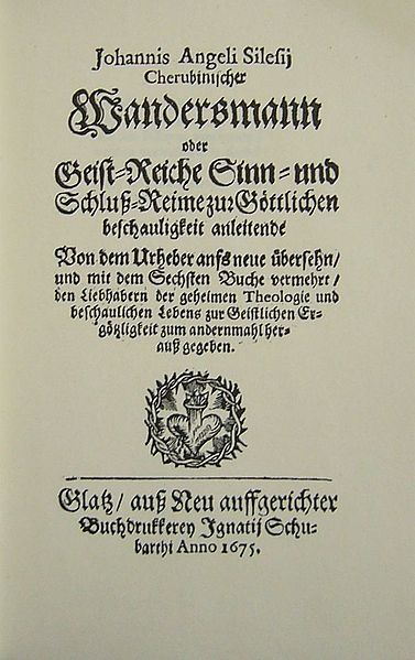 Titelkupfer einer Ausgabe des Cherubinischen Wandersmanns (1675) - ewigeweisheit.de