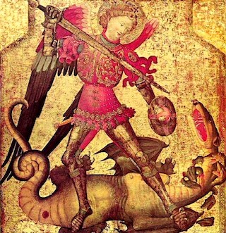 Sankt Michael tötet den Drachen - ewigeweisheit.de