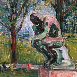 Rodin: Denker, Gemälde Munch - ewigeweisheit.de