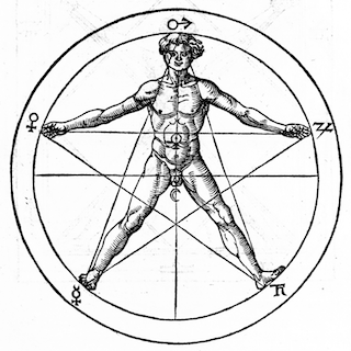 Pentagramm der Planeten und des Menschen - ewigeweisheit.de