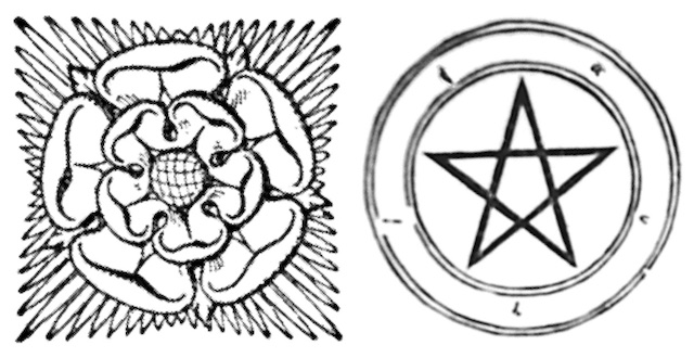 Tudorrose und Pentagramm - ewigeweisheit.de