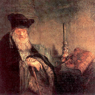 Rembrandt: Alter Gelehrter beim Studium - ewigeweisheit.de