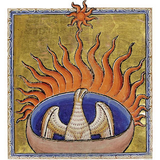 Phoenix aus dem Aberdeen Bestiary - ewigeweisheit.de