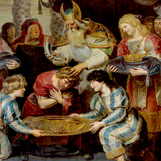 Die Salbung Salomons, Gemälde von Cornelis de Vos - ewigeweisheit.de